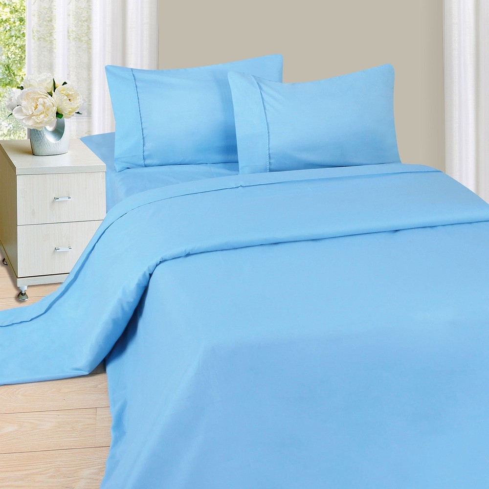 Brushed Microfiber Sheet Set, Twin XL, Blue