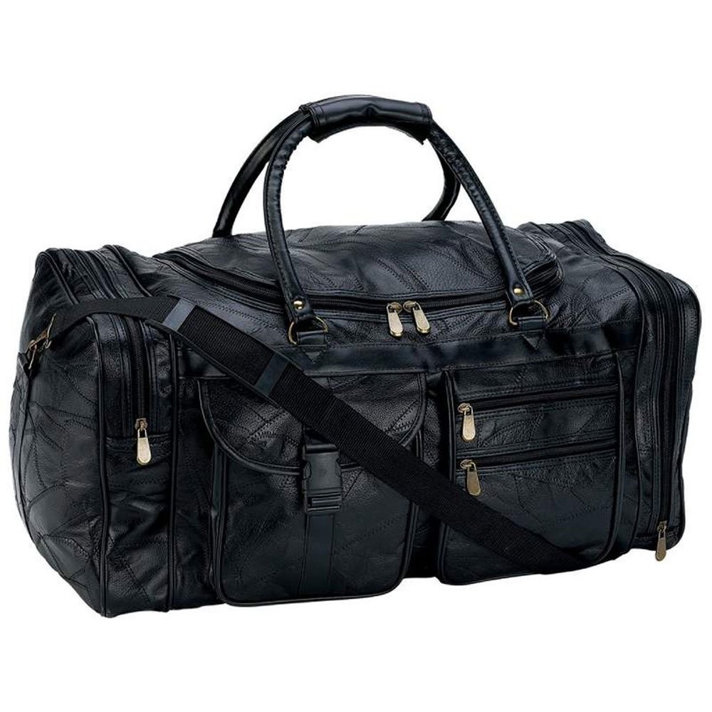 Genuine Cowhide Leather Travel Duffel Bag for Weekend Getaways