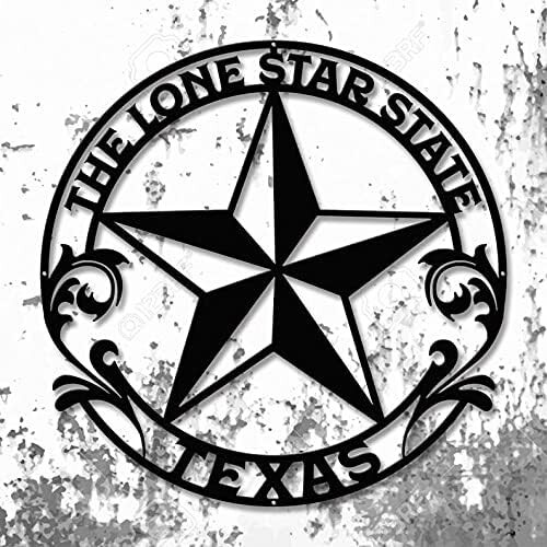 Customized Texas Star Metal Sign - Couple Name Sign- Family Name Sign-EST Sign
