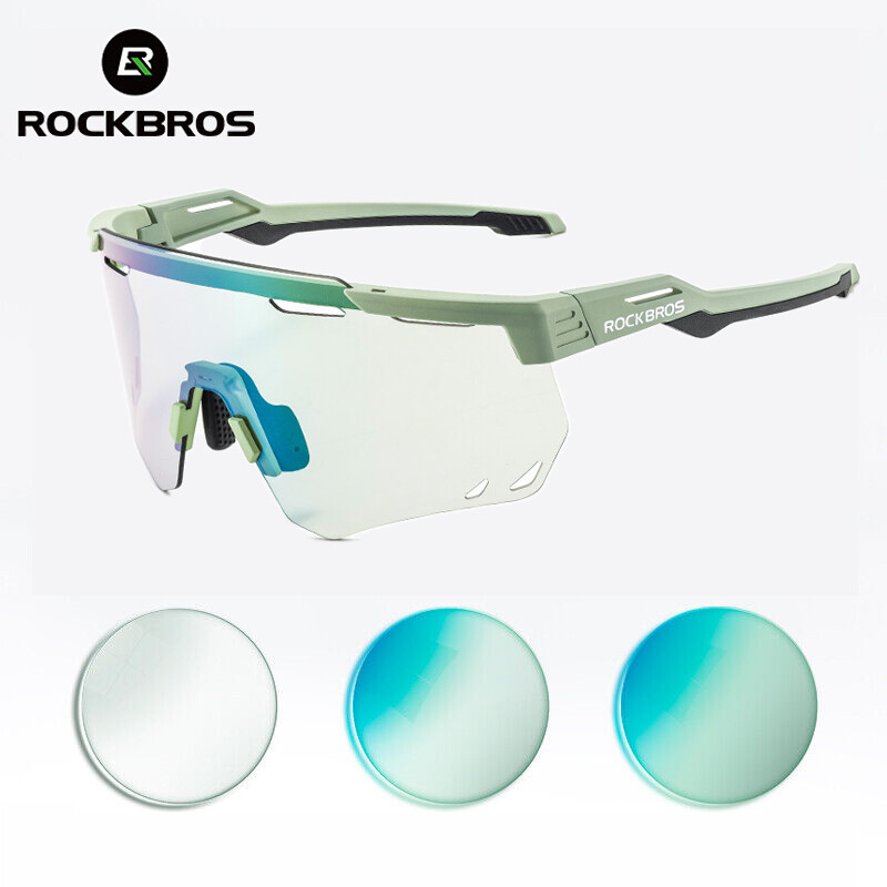 ROCKBROS Cycling Glasses Photochromic Polarized Lens Windproof UV400 Goggles