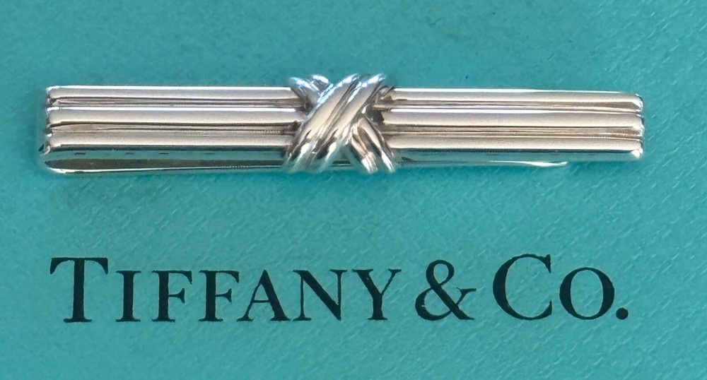 Tiffany & Co.  Signature Tie Bar Clip 1992  Sterling Siver 925