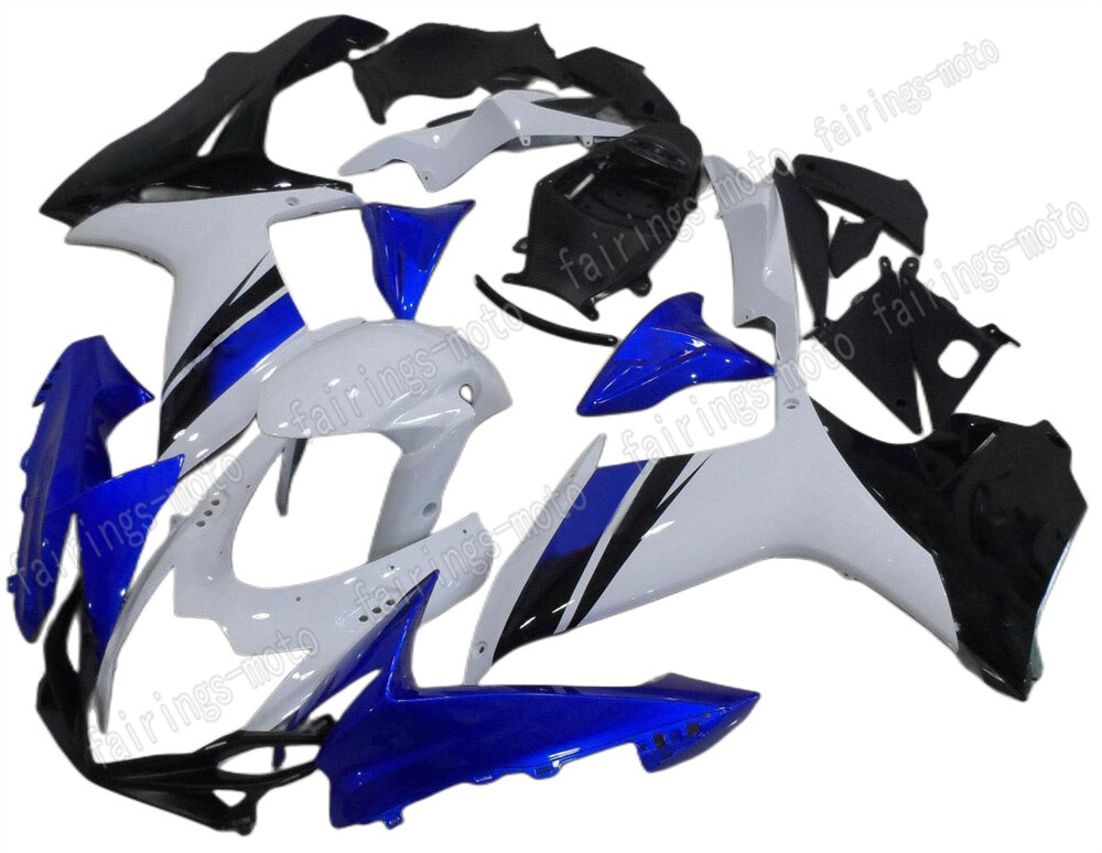 White Blue Black Plastic Fairing for 2011-2023 GSX-R 600/750 ABS Models