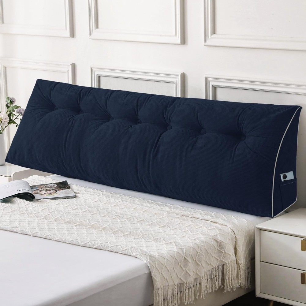 King Size Headboard Pillow Wedge for Back Support and Sitting Up in Bed