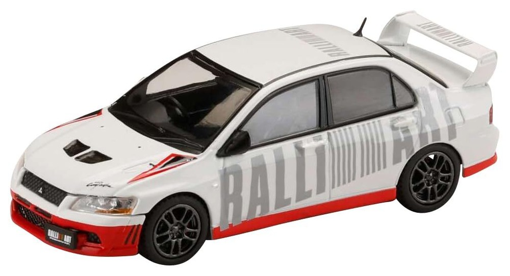 HJ64 1/64 Mitsubishi Lancer Evolution 7 GSR RALLIART Scoria White Model