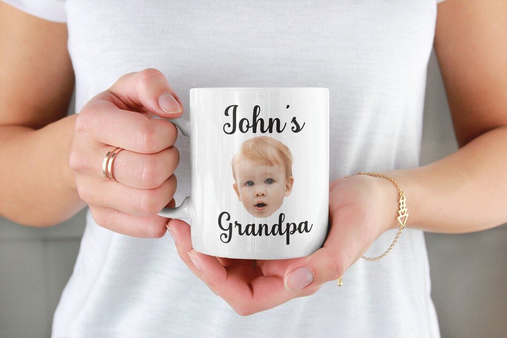 Grandpa Mug Gift Personalized Baby Face Photo Mug For Grandpa Birthday