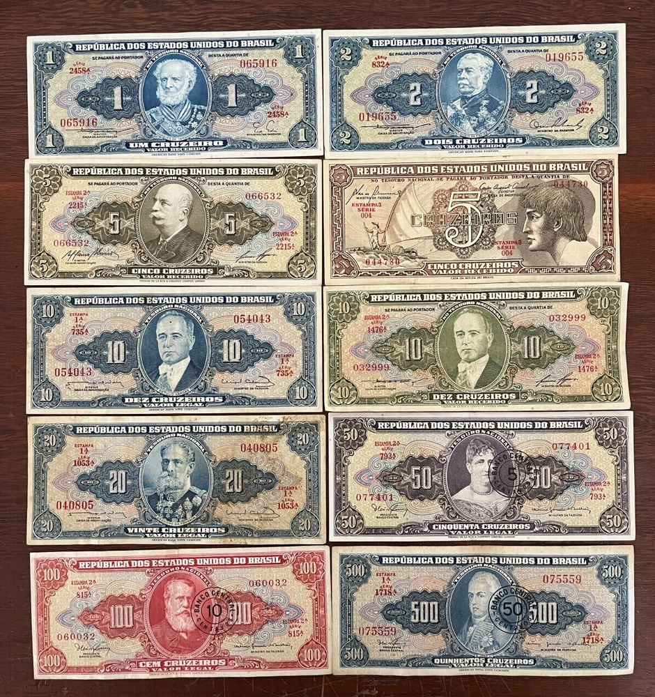 Lot 10  Paper Money  Banknotes Brazil Old 065916
