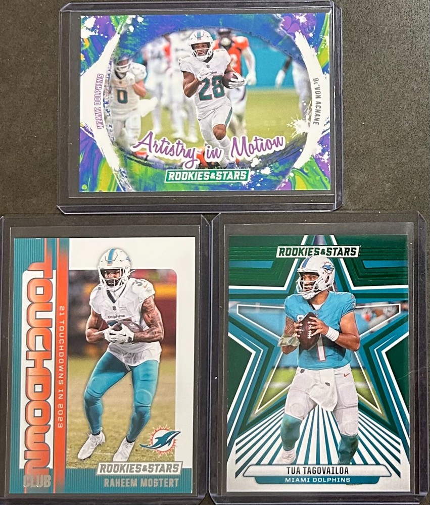 2024 Rookies and Stars Football Miami Dolphins 3 Card Insert/Parallel Lot!