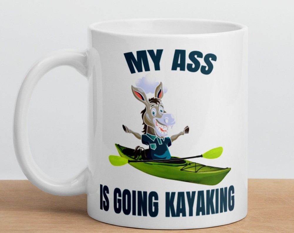 Funny Kayaking White Glossy Coffee Tea Cup Mug