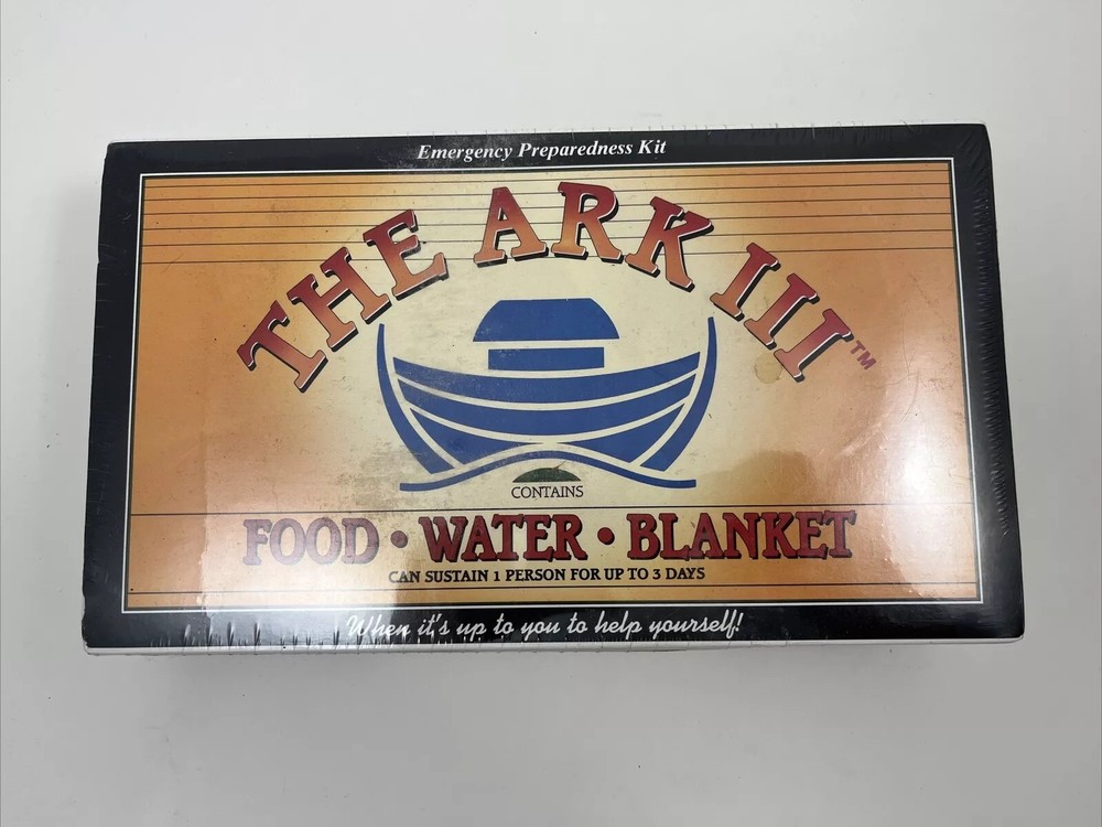 THE ARK Personal Care Survival Kit - Food Water Blanket First Aid NOS Sealed Box