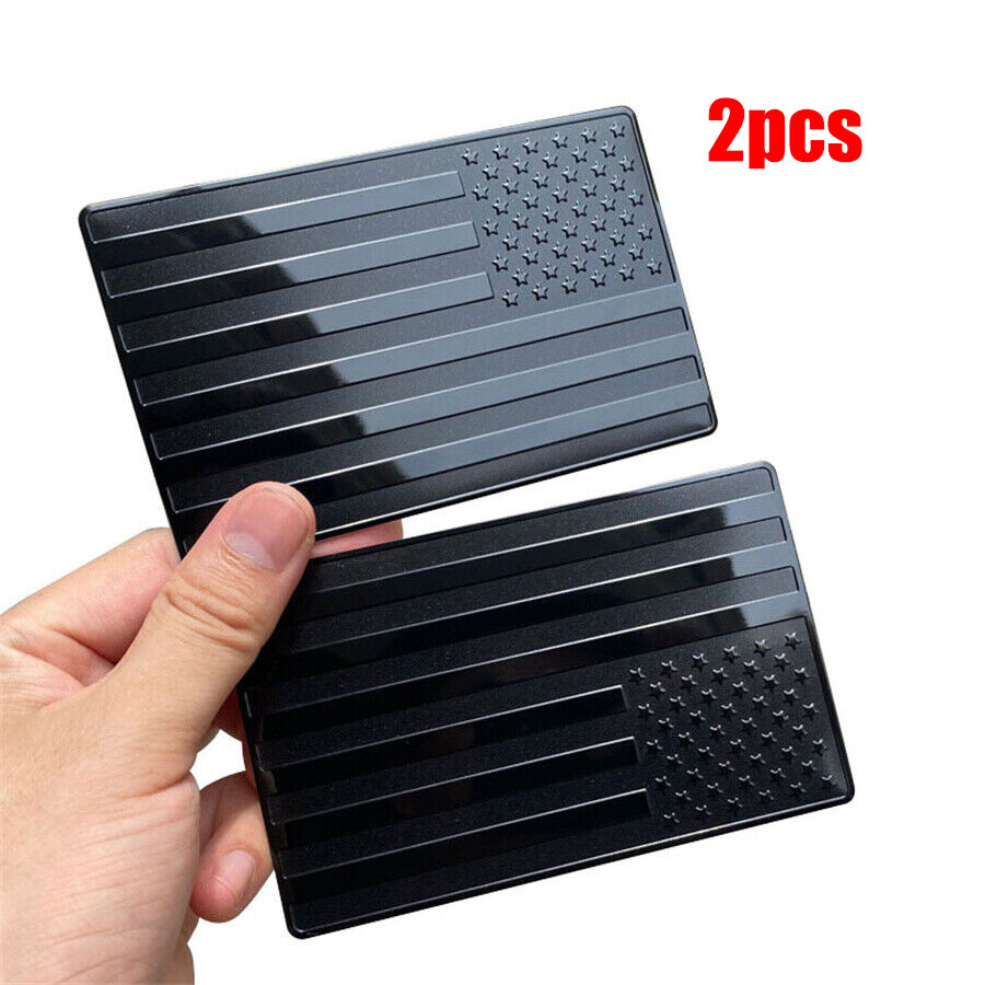 New 2Pcs Car Truck Metal USA Flag Sticker American Decal Body Emblem Accessories