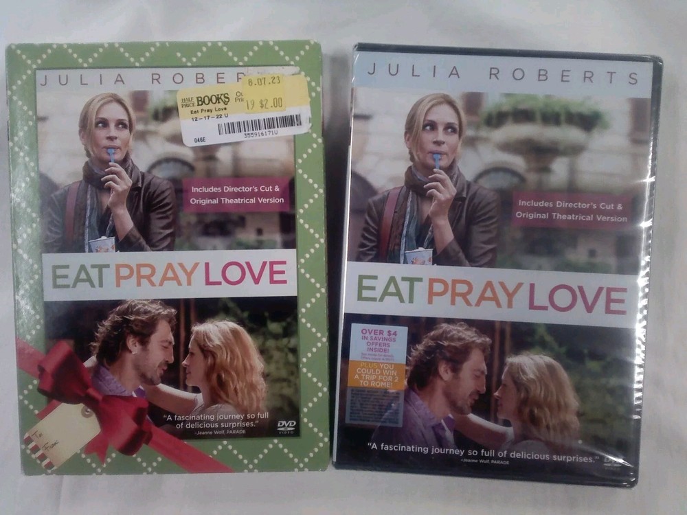 Eat Pray Love (DVD, Theatrical Version/Director's Cut) NEW/Sealed/Slipcover