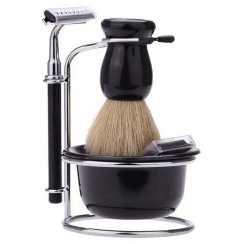 Male Manual Razor Set Black metal Men's Razors