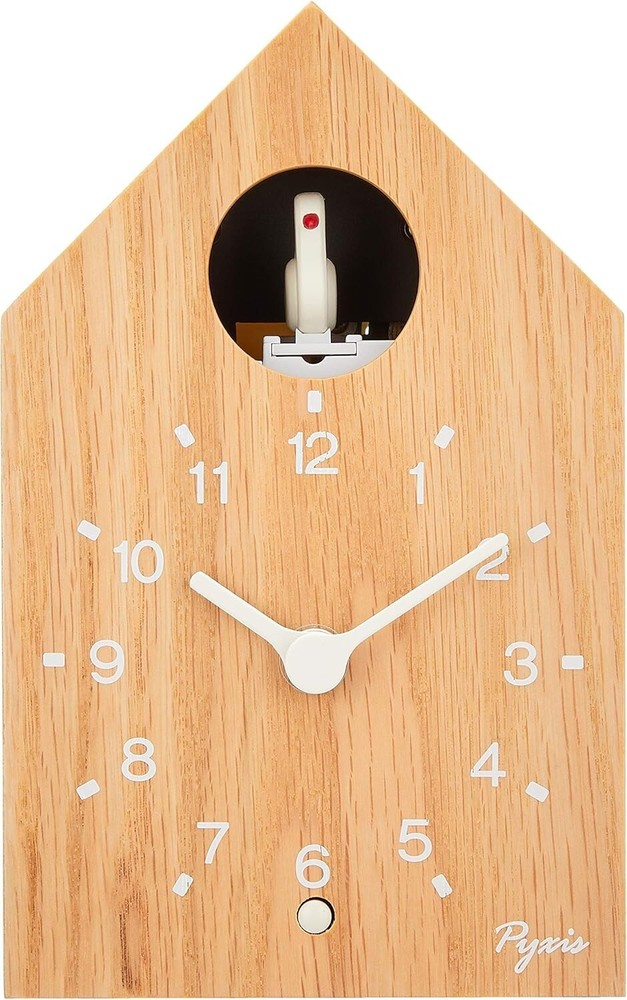 Seiko Wall Clock Cuckoo Clock PYXIS Wooden Frame Natural Wood NA609A JAPAN NEW