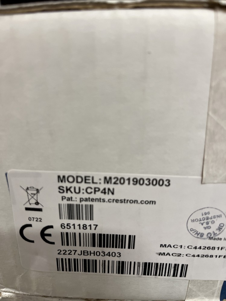 Crestron CP4N 4-Series Control Processor BRAND NEW SEALED BOX