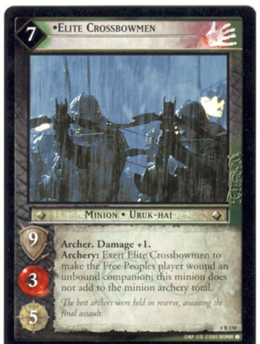 Lord Of The Rings CCG Card TTT 4.R150 Elite Crossbowmen