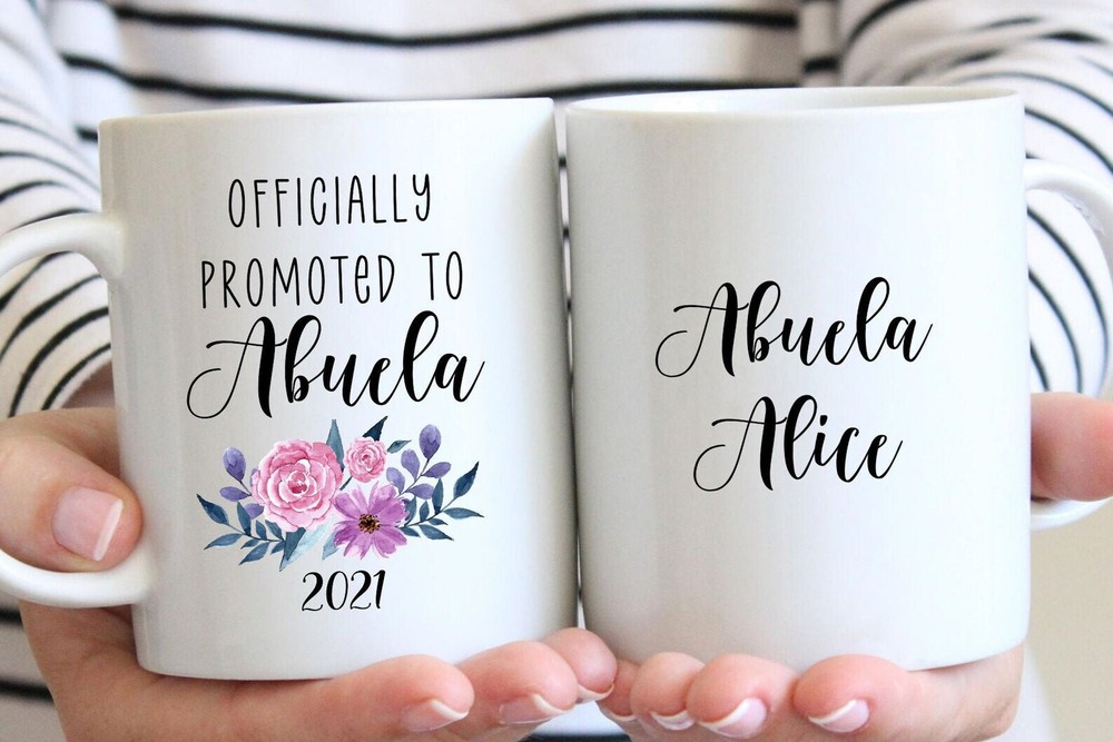 Personalized Abuela Gift New Abuela Mug Officially Promoted To Abuela Pregnancy