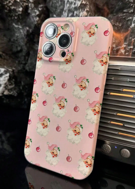 Christmas Santa Claus Pattern Case For Iphone XR XS 11 13 14 15 16 Pro Max Plus