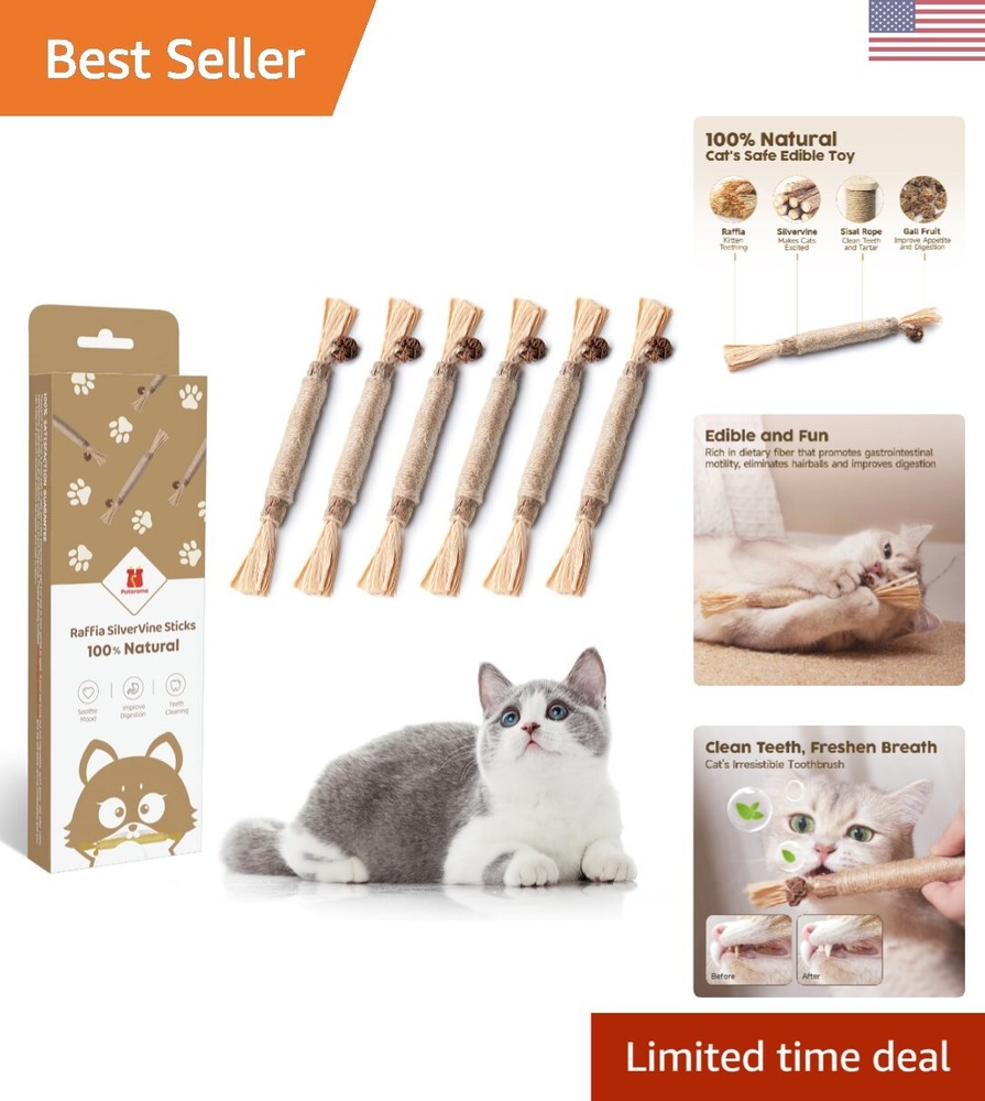 Matatabi Dental Care Cat Treats - Edible Silvervine Sticks for Oral Health