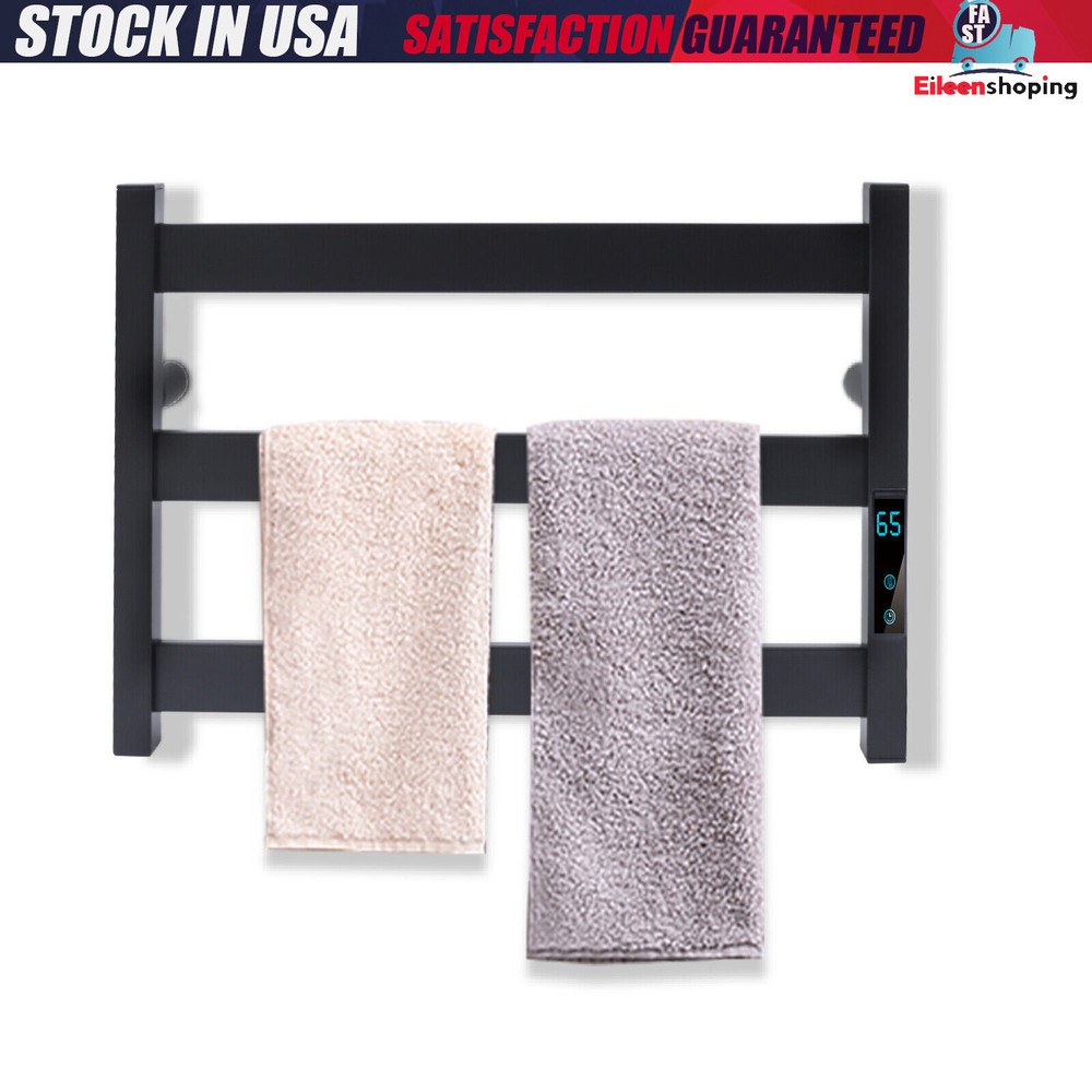 Stainless Steel 3-Bar Electric Heated Towel Warmer for Bathroom Drying Rack