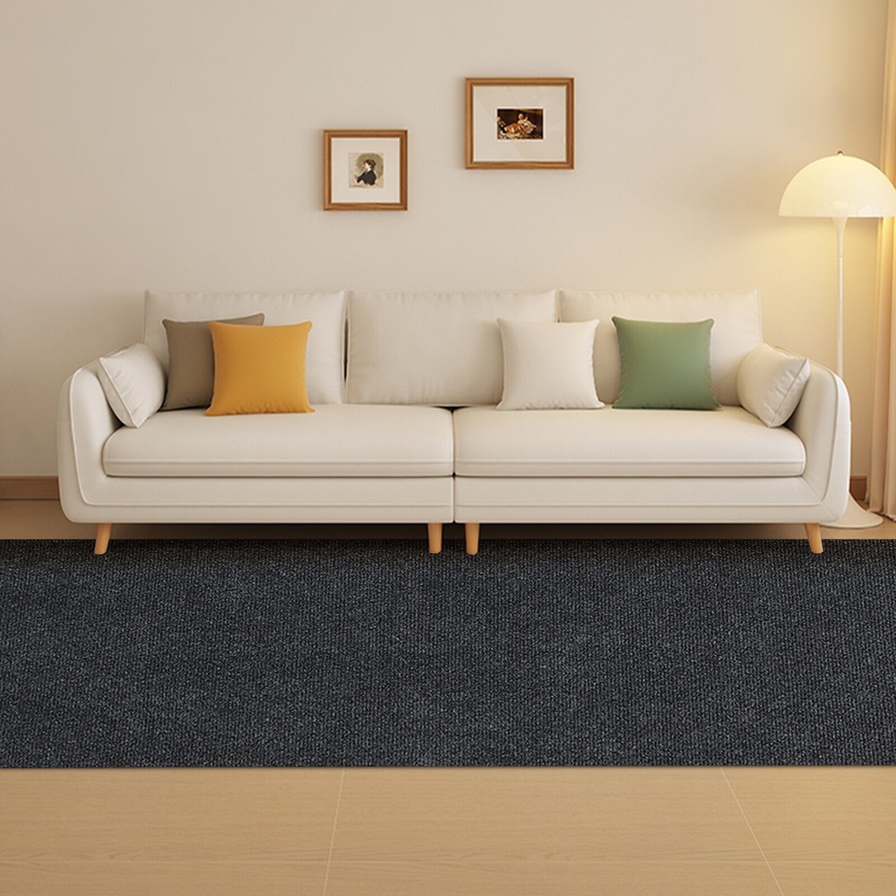 3x1.2m Striped Polyester TPE Rag Rug - Non-Slip Door Mat for Home Entrance