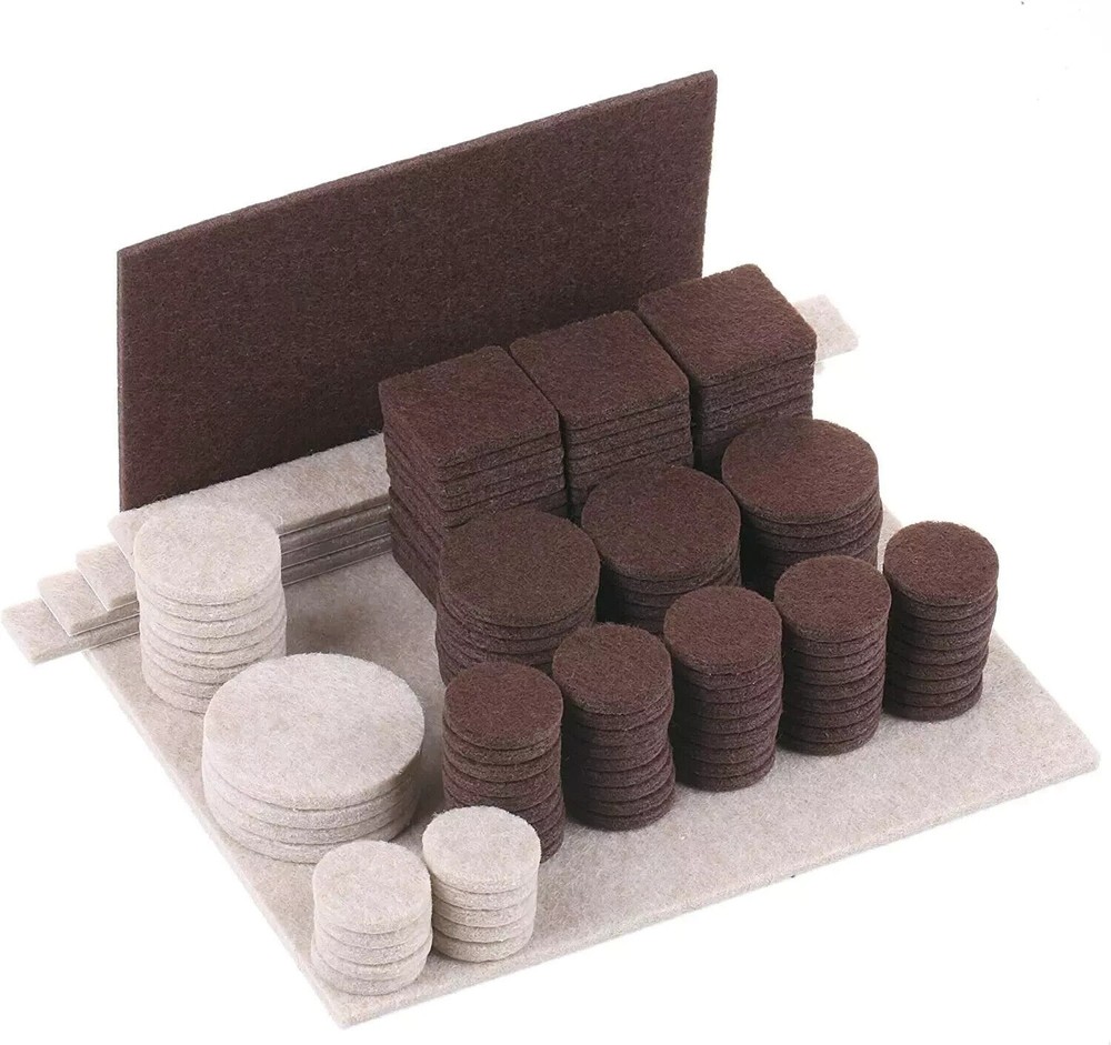 Felt Furniture Pads, 133 Pcs Chair Leg Floor Protectors, Felt Furniture Pads for