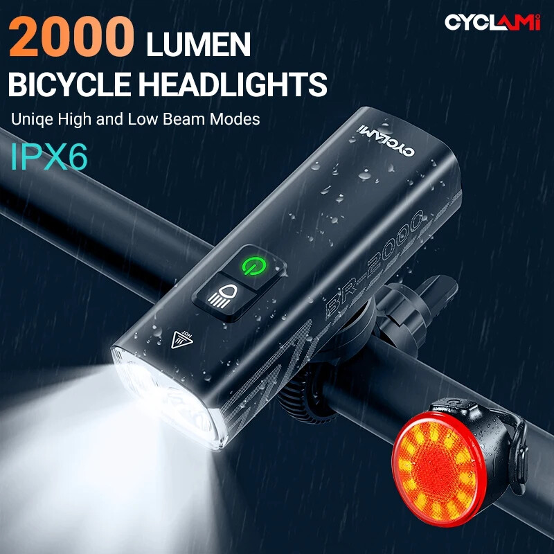 Rechargeable LED Bicycle Light Set for Road & MTB Front Back Safety Headlight