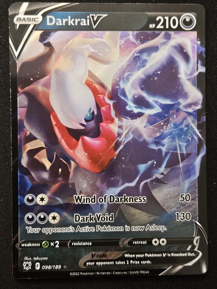 Darkrai V 098/189 SWSH Astral Radiance Ext. Art Ultra Rare Holo Pokémon 2022 NM