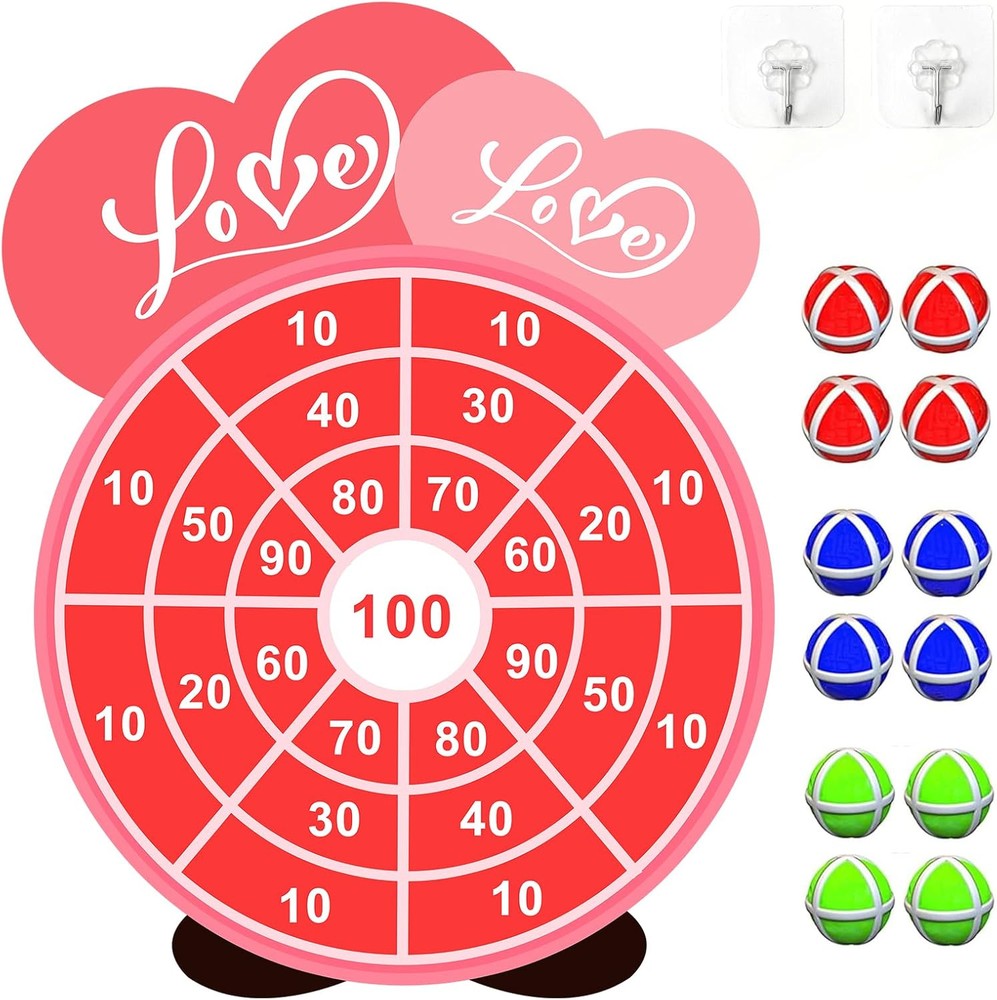 HEYPRIIL Valentine's Day Love Dart Game for Kids Party Gifts