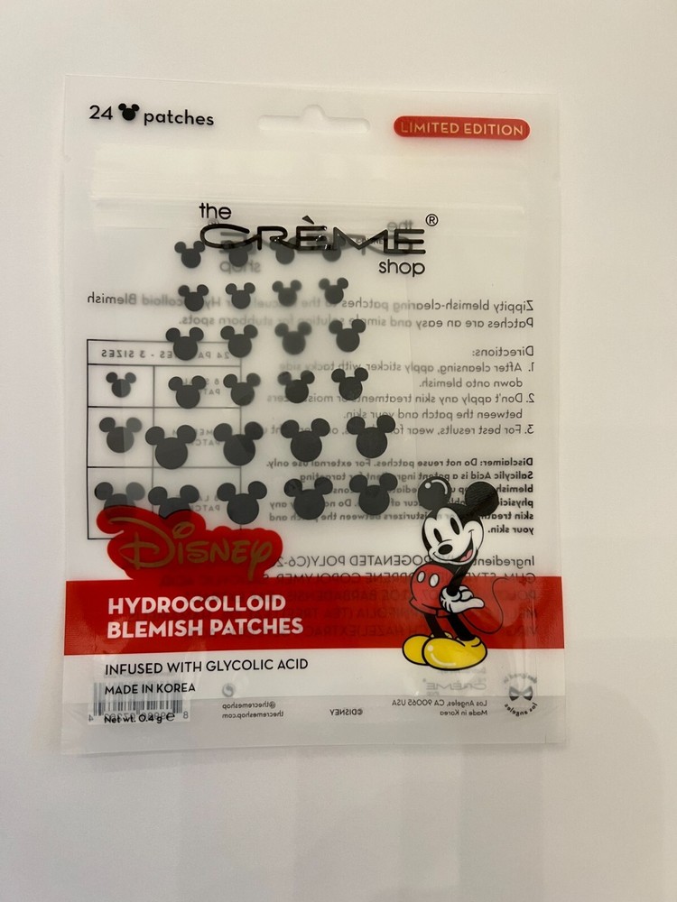 The Crème Shop x Disney Hydrocolloid Blemish Patches, 24CT Glycolic Acid Infused