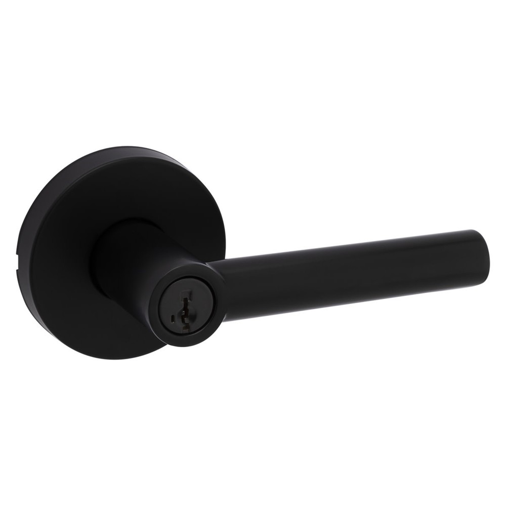 Kwikset 740MILRDT-S Milan Single Cylinder Keyed Entry Door Lever - Black