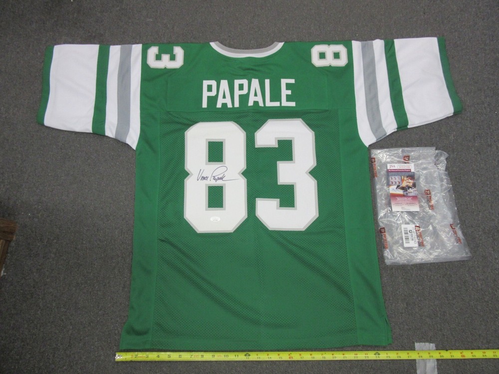 Vince Papale Philadelphia Eagles Green Jersey XL signed autograph JSA cert-image