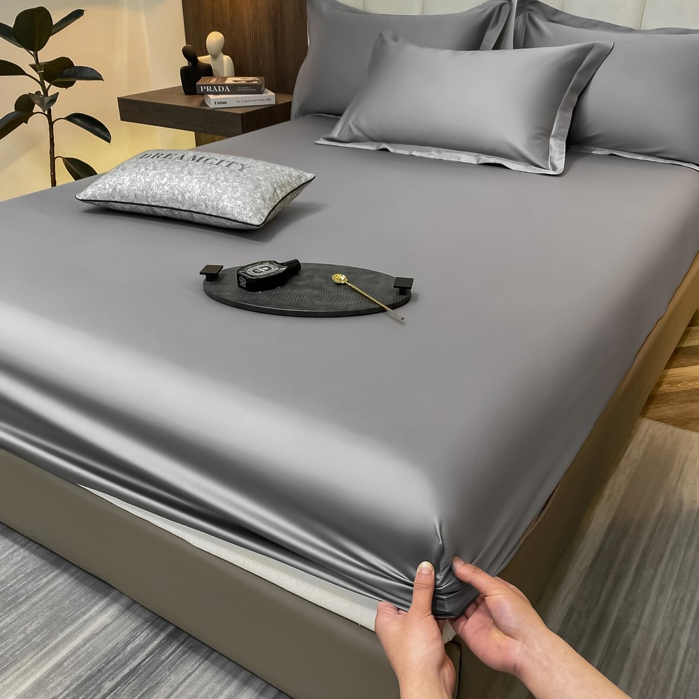 1PC Egyptian Cotton Fitted Sheet with Elastic Band for Mattress