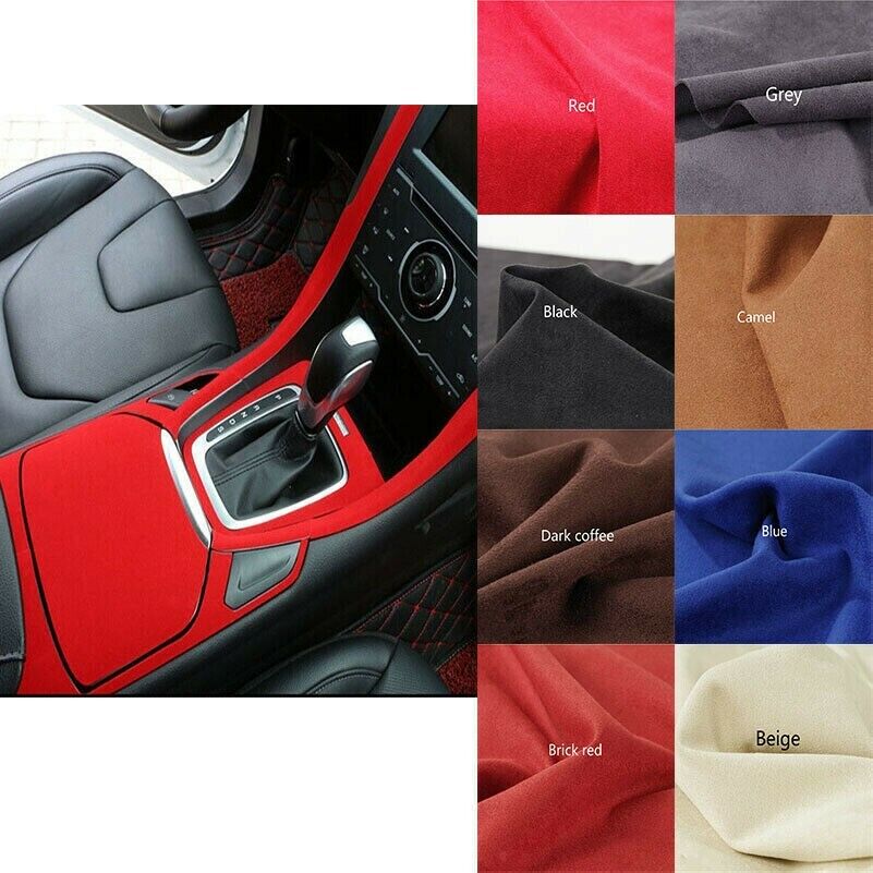 Stretch Faux Suede Fabric Cloths Double Sided Car Interior Mats Making Material
