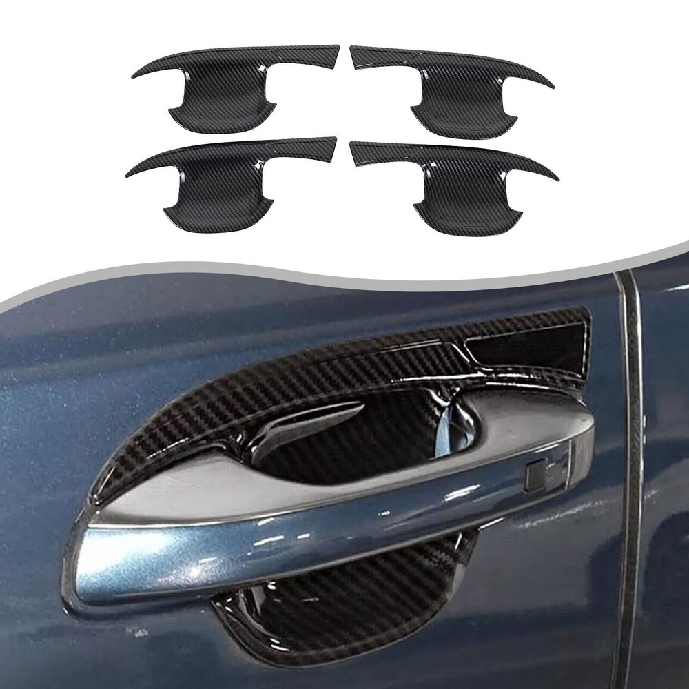 For Kia Sorento 2021-2025 Carbon fiber Exterior Door Handle Bowl Cup Cover Trim