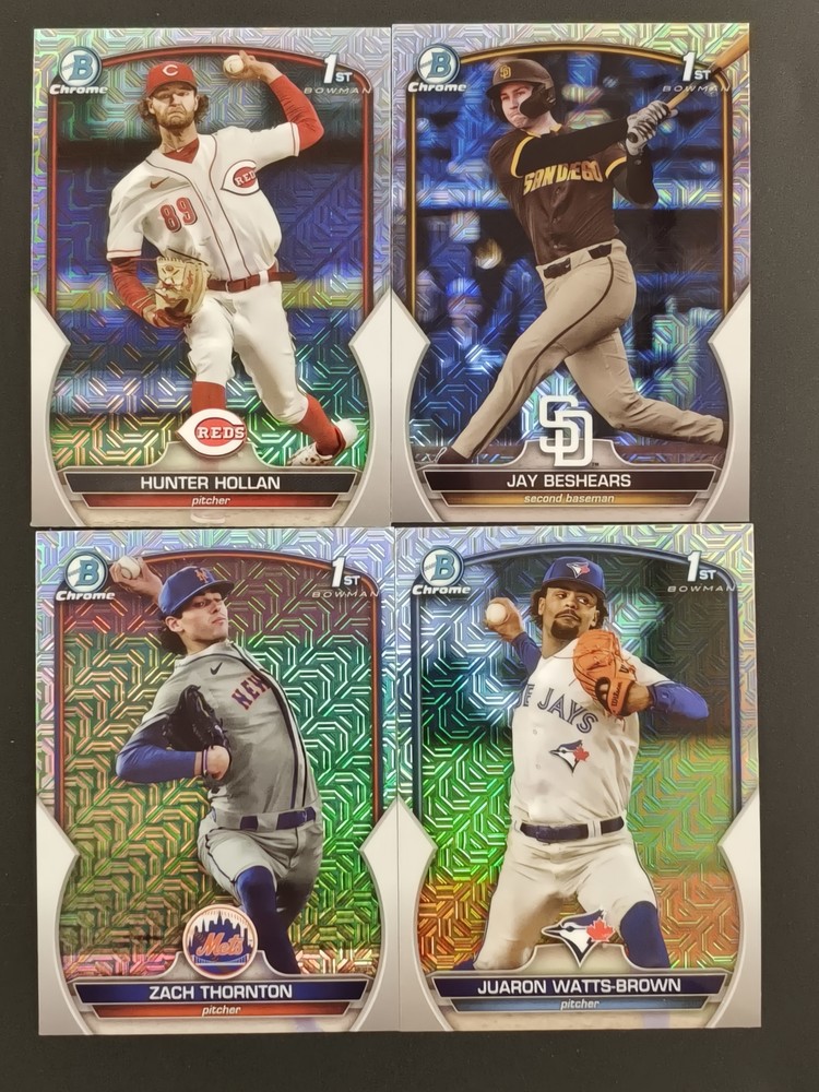 Zach Thornton Jay Beshears 2024 Bowman Chrome 1st Mojo Refractor Lots4 -MIC