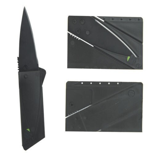 Credit Card Knife Tactical wallet knife Survival Steel Blade Prepper         A17-image