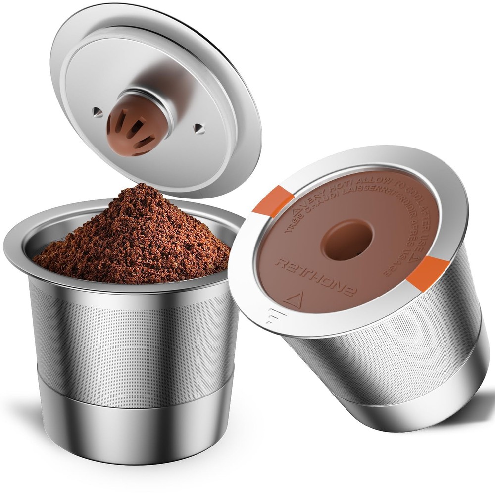 K Cup Reusable Coffee Pods, Stainless Steel Reusable K Cups Compatible with K...