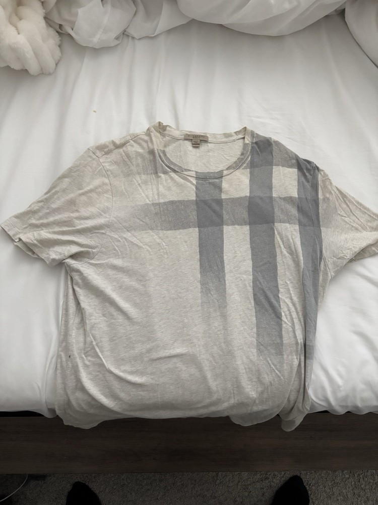 Burberry Brit Men's White Cotton Polo Shirt Size L