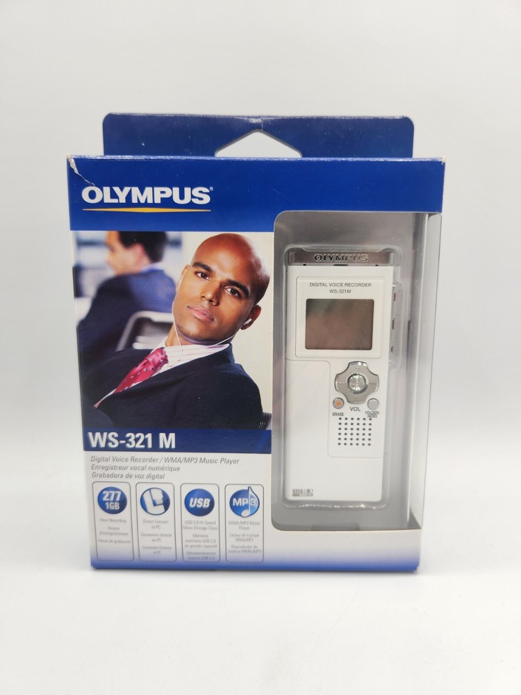 Olympus WS-321M Digital Voice Recorder & WMA/MP3 Music Player 1GB Free Shipping-image