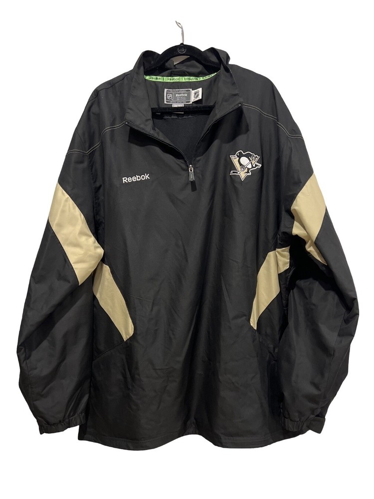 Pittsburgh Penguins Jacket Mens 3XL Black Reebok Center Ice Zip Hockey Vented