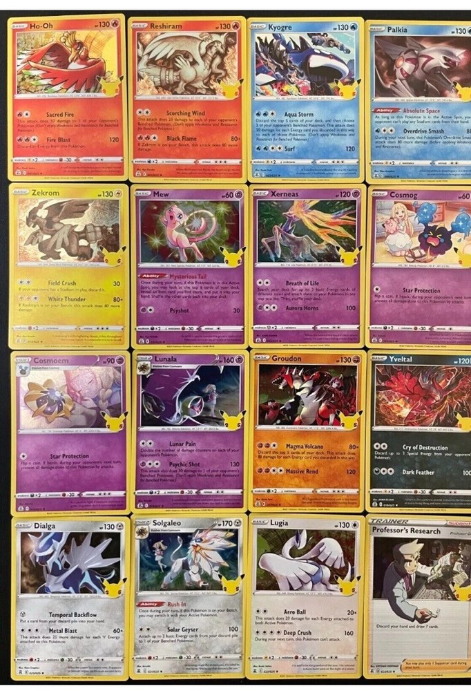 Pokemon Celebrations Complete 16 Cards Rare Holo Set