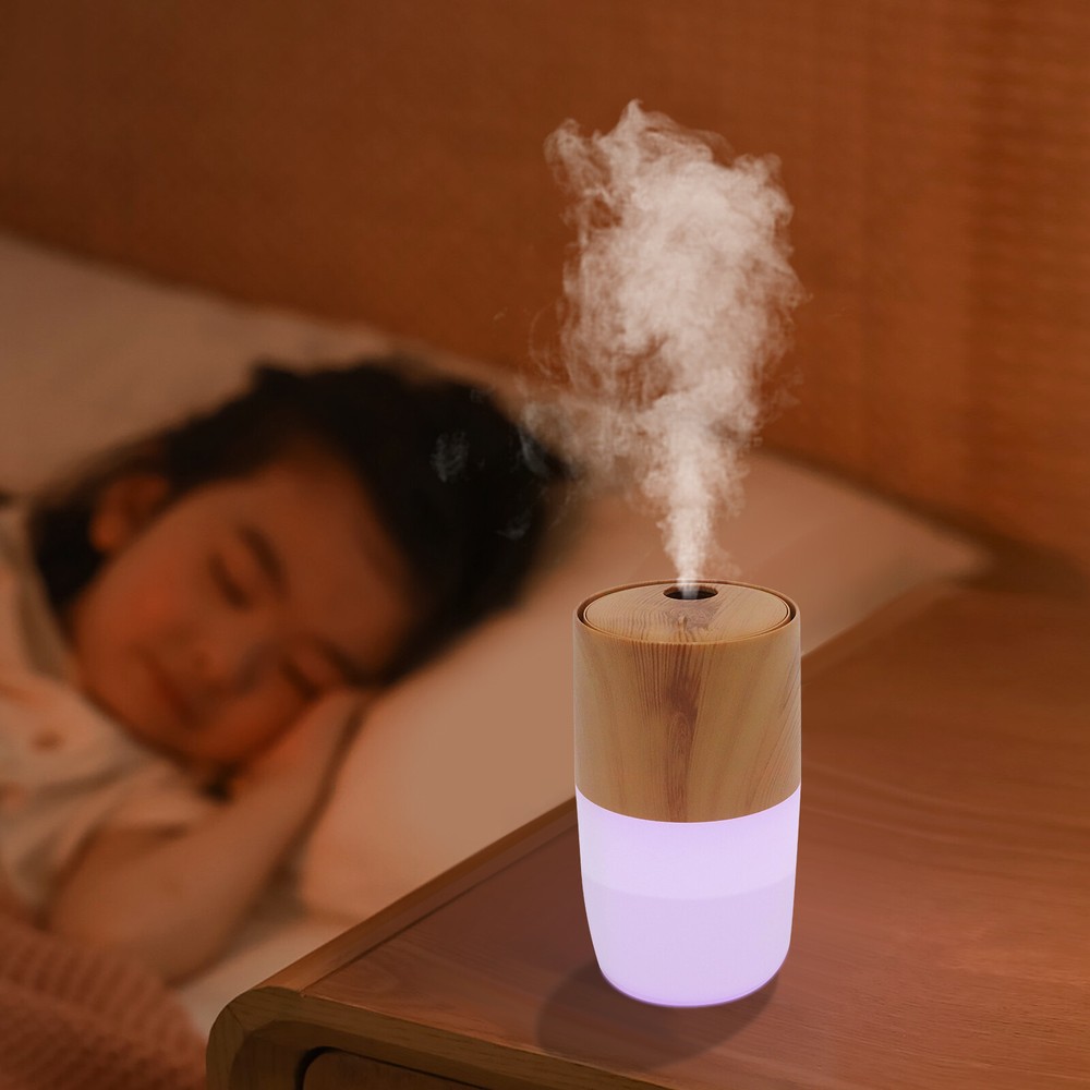 Wood Grain USB Ultrasonic Humidifier with Essential Oil Aroma Diffuser