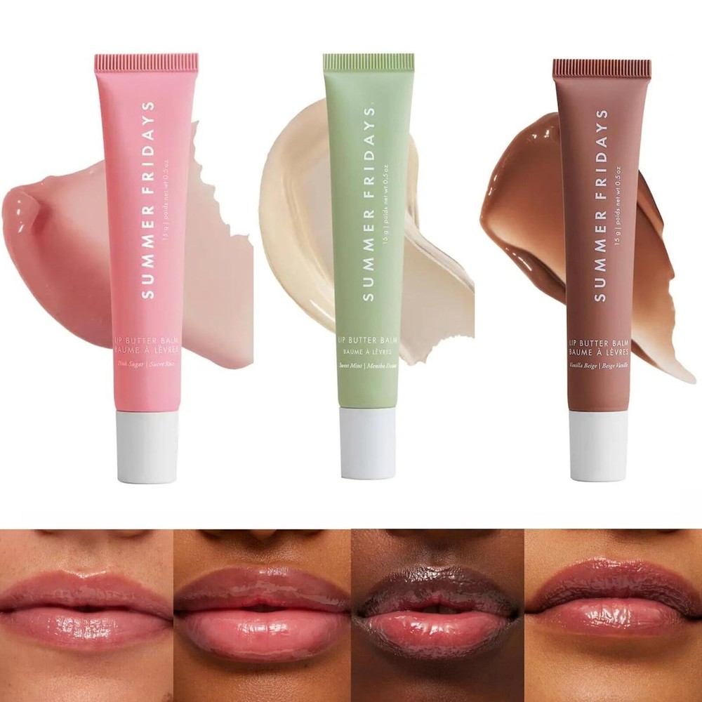 Summer Fridays Lip Butter Balm Set 0.5oz 15g New In Box Perfect Christmas Gift