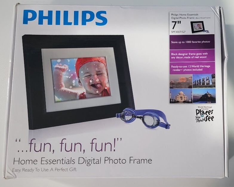 Philips 7 Inch LCD Digital Photo Frame Black SPF3007G7 for Home Essentials