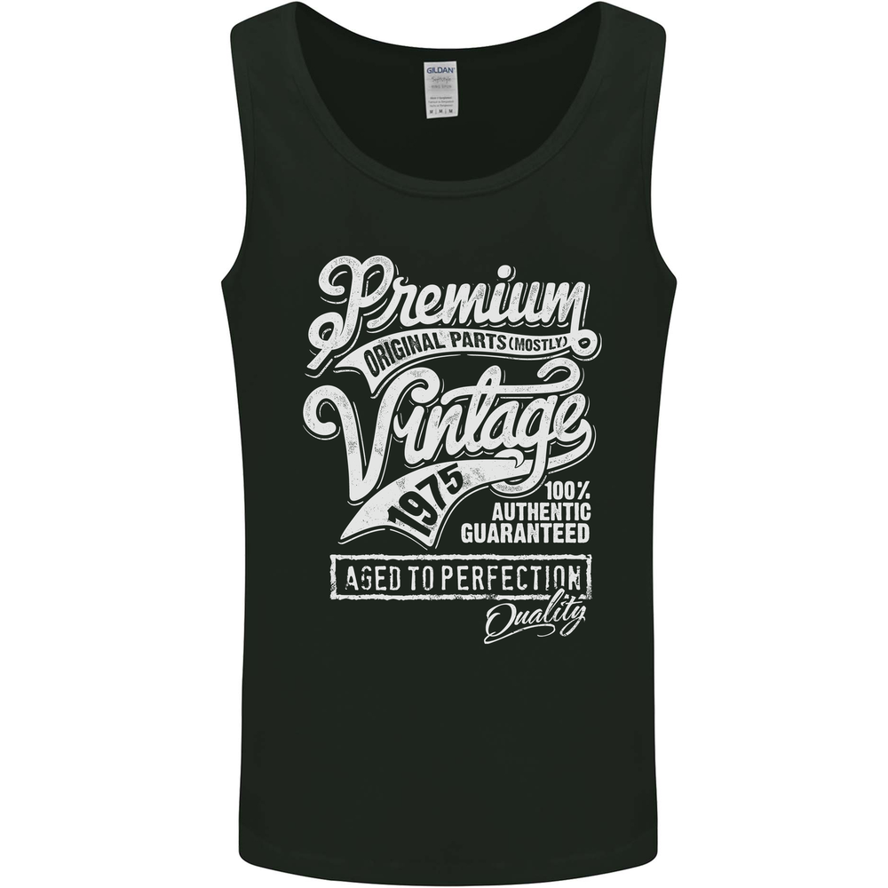 Aged to Perfection Vintage 50th Birthday 1975 Mens Vest Tank Top