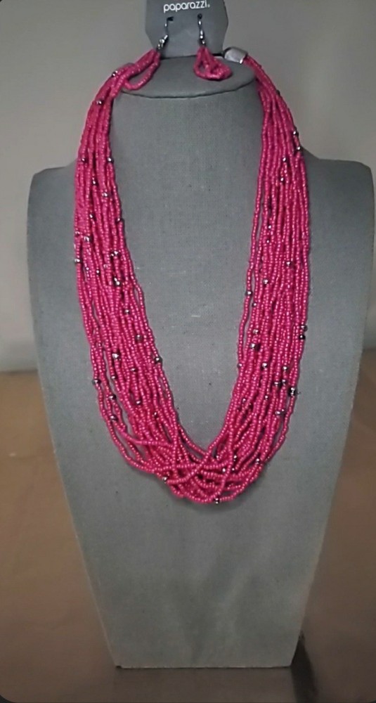 Paparazzi Multistrand Pink Beaded Necklace