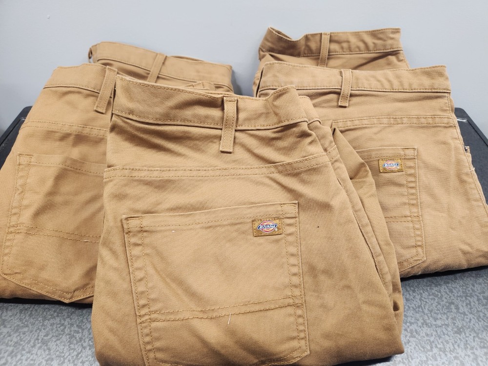 Lot of 5 Dickies Flex Men's 5 Pocket Work Pants Size 40x32 Brown ~ Good