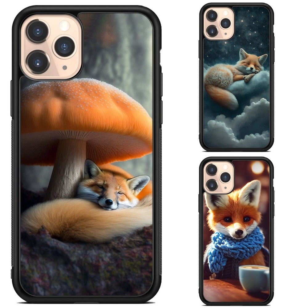 sleeping fox coffee For Apple iPhone Samsung Galaxy Motorola Anti scratch Cover
