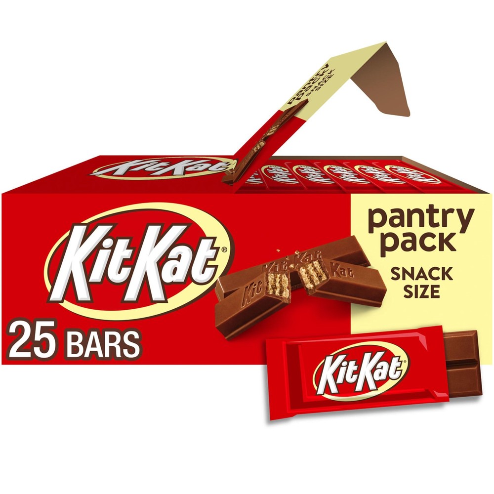 KIT KAT Milk Chocolate Wafer Snack Size Candy Pantry Pack 25 Pieces 12 Count