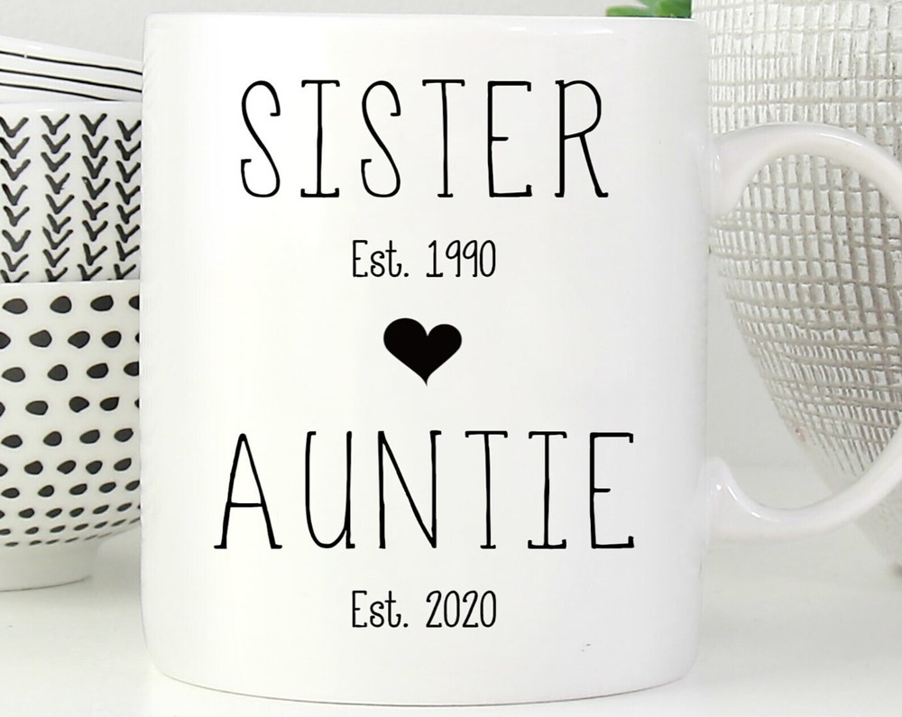 Sister Auntie Mug / Custom Aunt Gift / Promoted To Aunt Gift / Pregnancy
